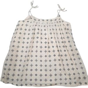 Gap Smocked Spaghetti‎ Strap Camisole Geometric Print Size XS Girls
